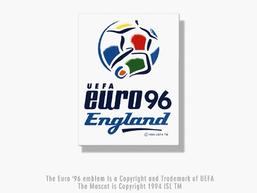 UEFA Euro 96 England title screen for Sega Saturn